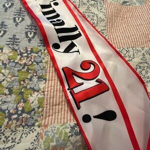 Finally 21! Satin Sash
